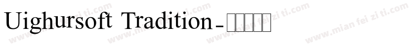 Uighursoft Tradition字体转换